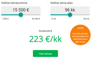 Fellow Finance pienlaina lainalaskuri